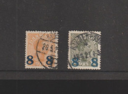 Danemark Denmark 1921 - Yvert 128,129 Obliterée VC 9€ - Oblitérés