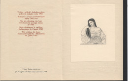 «Best Czechoslovak Stamp Of 1965»  Titian «Young Woman  At Her Toilette»Sc 1336  Blackprint In Presentation Folder - Variétés Et Curiosités