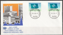 UNO  Wien 1993  2x Mi-Nr.2 Amtlicher Umschlag Der Postverwaltung Der UNO (  D 6183 ) - Cartas & Documentos