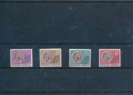 Non Dentelé France 1971 Timbres Préoblitérés Série Des Monnaies Gauloises N° 130 à 133 - 1971-1980