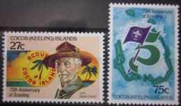 COCOS (KEELING) ISLANDS 1982 ~ S.G. 82 - 83, ~ THE 75th ANNIVERSARY OF THE BOY SCOUT MOVEMENT. ~  MNH #02935 - Cocos (Keeling) Islands
