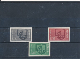 Non Dentelé France Timbres De Service 1966 Série N° 36 à 38 Campagne D'alphabétisation Cote 210 € (en 2017) Prix 10 % - 1961-1970