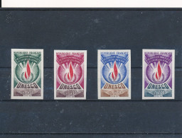 Non Dentelé France Timbres De Service 1969/1971 Série N° 39 à 42 Déclaration Des Droits De L'homme Cote 230 € (en 2017) - 1961-1970