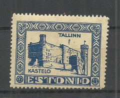 ESTONIA Estland 1930ies ESPERANTO Vignette Poster Stamp * Domberg Toompea Castle - Esperanto