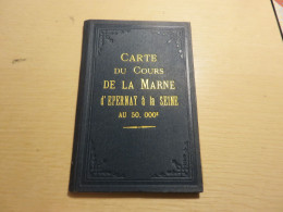 CARTE DU COURS DE LA MARNE D'EPERNAY A LA SEINE - Nautical Charts