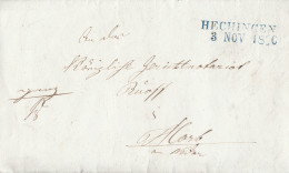 Thurn&Taxis Brief Blauer L2 Hechingen 3 Nov 1850 Gel. Nach Horb Mit Inhalt - Storia Postale