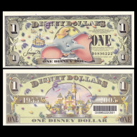 UNC Disney 2005 Dumbo 1 Dollar Commemorative Note - Colecciones Lotes Mixtos