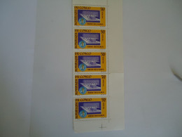 CONGO  MNH STAMPS SE TENANT 5  ANNIVERSARIES   MEDICAL O.M.S. - Unused Stamps
