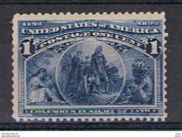 U.S.A.:  1893  CENTENARY  -  1 C. UNUSED  STAMP  -  YV/TELL. 81 - Nuevos