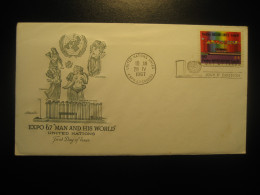 EXPO 67 CANADA Montreal 1967 United Nations Peace Truth Justice Fraternity FDC Cancel Cover UN NATIONS UNIES - Lettres & Documents
