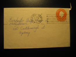 KATOOMBA 1976 Lunch Four O'clock Gastronomy Time Cancel Postal Stationery Cover AUSTRALIA - Lettres & Documents