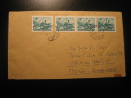 1964? To Alcorcon Madrid Spain Bus Van Truck Stamp On Cancel Cover HUNGARY - Briefe U. Dokumente