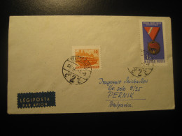 BEKESCSABA 1966 To Pernik Bulgaria Bus Van Truck 2 Stamp On Air Mail Cancel Cover HUNGARY - Covers & Documents