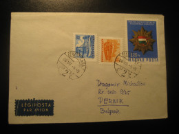 BEKESCSABA 1966 To Pernik Bulgaria Ship Bus Van Truck 2 Stamp On Air Mail Cancel Cover HUNGARY - Lettres & Documents