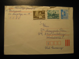 BUDAPEST 1972? To Sulzberg Germany Train Railway Bus Van Truck 2 Stamp On Slight Damaged Cancel Stationery Cover HUNGARY - Brieven En Documenten