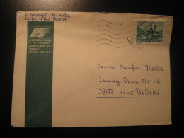 BUDAPEST 1984 To Berlin DDR Germany Bus Van Truck Stamp On Cancel Locomotiv Tourist Cover HUNGARY - Briefe U. Dokumente