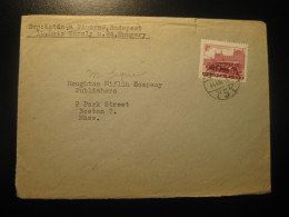 BUDAPEST 1964 To Boston USA Tram Tramway Bus Van Truck Stamp On Slight Damaged Cancel Cover HUNGARY - Storia Postale