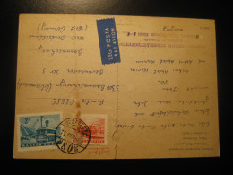 BUDAPEST 1971 To Braunschweig Germany Bus Van Truck 2 Stamp On Damaged Cancel Postcard HUNGARY - Cartas & Documentos