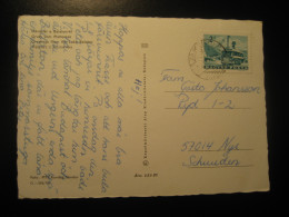 ZAMARDI 197? To Sweden Bus Van Truck Stamp On Cancel LAKE BALATON Postcard HUNGARY - Brieven En Documenten