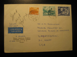 DEBRECEN 1976 To Washington USA Bus Van Truck 3 Stamp On Air Mail Cancel Card HUNGARY - Brieven En Documenten