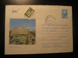 MORENI 1976 To Ploesti Hotel Muntenia Pitesti Bus Auto Car Cancel Postal Stationery Cover ROMANIA - Brieven En Documenten
