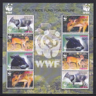 225b LIBERIA 2005 - Yvert 4315/18 X 2 (Feuille) - WWF Antilope Cephalophus - Neuf ** (MNH) Sans Charniere - Liberia