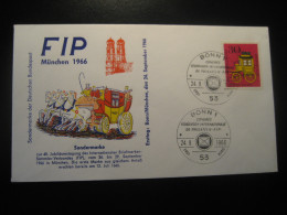 BONN 1966 Stagecoach Stage Coach Diligence FIP Munchen FDC Cancel Cover GERMANY - Diligences