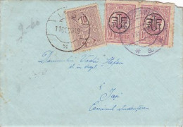 KING CAROL, CHARITY, STAMPS ON LILIPUT COVER, 1908, ROMANIA - Cartas & Documentos