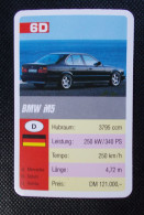 Trading Cards - ( 6 X 9,2 Cm ) 1993 - Cars / Voiture - BMW M5 - Allemagne - N°6D - Motoren