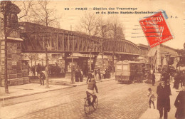 PARIS- STATION DES TRAMWAYS ET DU METRO BARBES-ROCHECHOUART - Stations, Underground