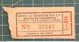 PORTUGAL FERRY BOAT TICKET - Europe