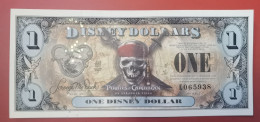 2011 Disney Pirates Of The Caribbean 1-dollar Commemorative Banknote UNC - Collections