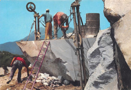 20565 " CARRARA-CAVE DI MARMO-TAGLIO CON FILO ELICOIDALE "ANIMATA-VERA FOTO-CART.NON SPED - Carrara