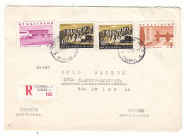 Bulgarie - Lettre Recom De 1966  ? - Oblit Sofia - Exp Vers Clarens Montreux - - Lettres & Documents