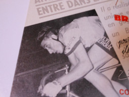 OB23 - Carton Gants Pour Cyclisme PLV Ancienne - Publicité Pour Les Gants Jacques Anquetil - Cyclisme