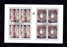 Bloc1997  De 4X2 Timbres Grottes YT 238/239 Oblitéré/  Sheet 1997 Used Mi 280/281 Höhlen - Blocks & Sheetlets