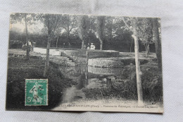 Cpa 1914, Les Aix D'Angillon, Fontaine De Valentigny, L'Ouatier à Sa Source, Cher 18 - Les Aix-d'Angillon