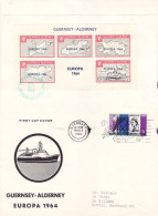 GUERNSEY ALDERNEY 1964  EUROPA   MS  FDC - 1964