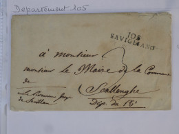 Delcampe - BT6 FRANCE DEPARTEMENT CONQUIS 105 SAVIGLIANO   +LE PROCUREUR IMPERIAL  LETTRE TRES  RARE 1811 +AFF. PLAISANT+++ - 1792-1815: Départements Conquis