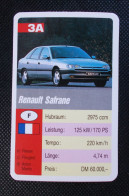 Trading Cards - ( 6 X 9,2 Cm ) 1993 - Cars / Voiture - Renault Safrane - France - N°3A - Moteurs