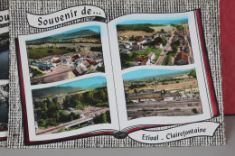 ETIVAL  CLAIREFONTAINE      -         CARTE  MULTI  VUES  AERIENNES   EDITIONS  LAPIE        1963 - Etival Clairefontaine