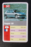Trading Cards - ( 6 X 9,2 Cm ) 1993 - Cars / Voiture - Peugeot 106 - France - N°3C - Motori