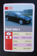 Trading Cards - ( 6 X 9,2 Cm ) 1993 - Cars / Voiture - Mazda Xedos 6 - Japon - N°5D - Auto & Verkehr