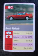 Trading Cards - ( 6 X 9,2 Cm ) 1993 - Cars / Voiture - Honda Prélude - Japon - N°4B - Motoren