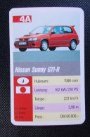 Trading Cards - ( 6 X 9,2 Cm ) 1993 - Cars / Voiture - Nissan Sunny GTI R - Japon - N°4A - Moteurs