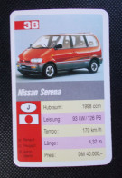 Trading Cards - ( 6 X 9,2 Cm ) 1993 - Cars / Voiture - Nissan Serena - Japon - N°3B - Auto & Verkehr