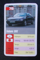 Trading Cards - ( 6 X 9,2 Cm ) 1993 - Cars / Voiture - Subaru SVX - Japon - N°7B - Auto & Verkehr