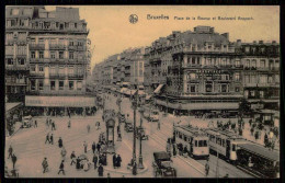 BRUXELLES - Place De La Bourse Et Boulevard Anspach. (Ed. Ern. Thill / Nels - Serie 1, Nº 71 )  Carte Postale - Marktpleinen, Pleinen