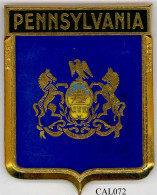 CAL072 - PLAQUE CALANDRE AUTO - PENNSYLVANIA - Altri & Non Classificati