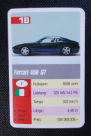 Trading Cards - ( 6 X 9,2 Cm ) 1993 - Cars / Voiture - Ferrari 456 GT - Italie - N°1B - Motoren